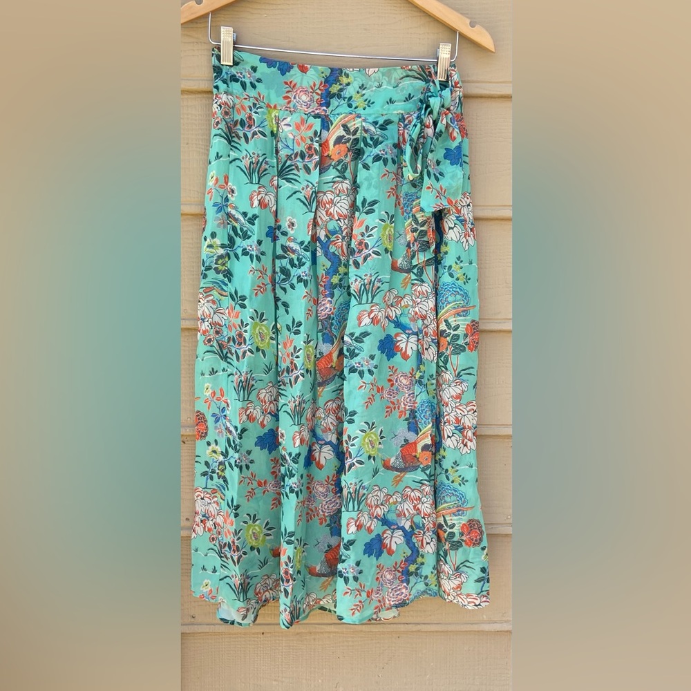 - Anthropologie Maeve floral print midi skirt